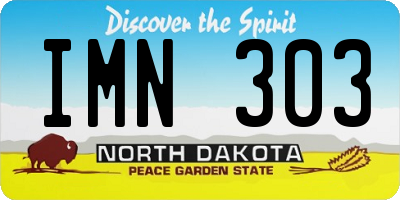 ND license plate IMN303