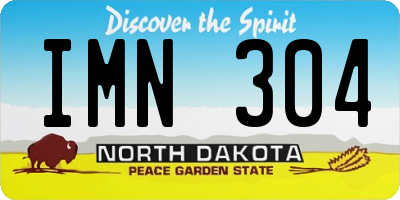 ND license plate IMN304