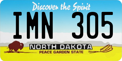 ND license plate IMN305