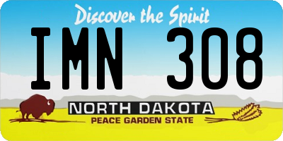 ND license plate IMN308