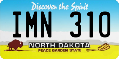 ND license plate IMN310