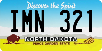 ND license plate IMN321