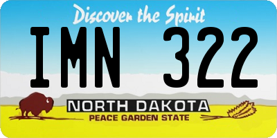 ND license plate IMN322