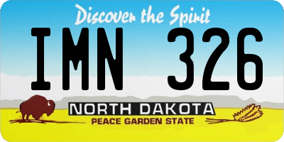 ND license plate IMN326