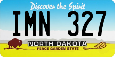 ND license plate IMN327