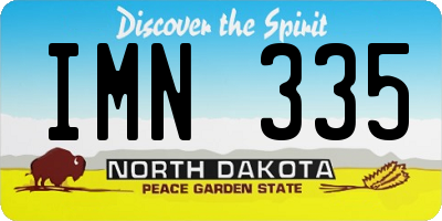 ND license plate IMN335