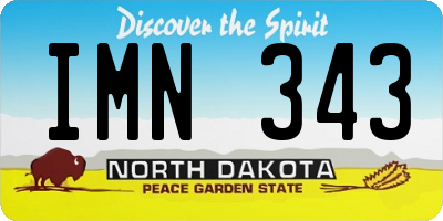 ND license plate IMN343