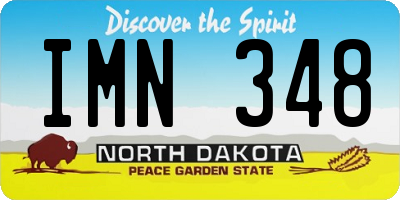ND license plate IMN348