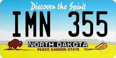 ND license plate IMN355