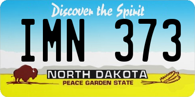ND license plate IMN373