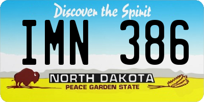 ND license plate IMN386