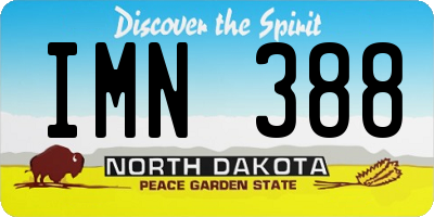 ND license plate IMN388