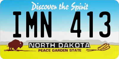 ND license plate IMN413