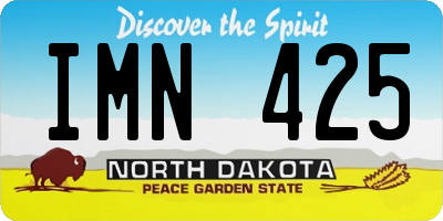 ND license plate IMN425