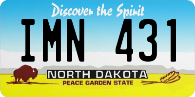 ND license plate IMN431