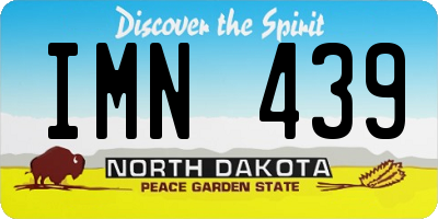 ND license plate IMN439