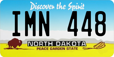 ND license plate IMN448
