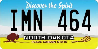 ND license plate IMN464