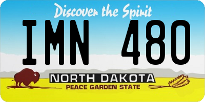 ND license plate IMN480