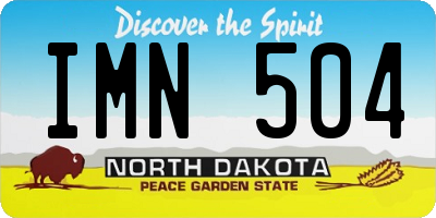 ND license plate IMN504
