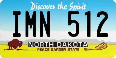 ND license plate IMN512