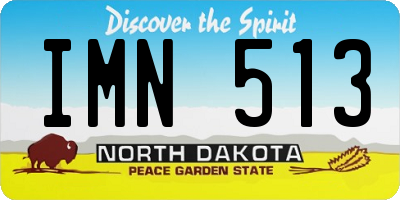 ND license plate IMN513