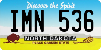 ND license plate IMN536