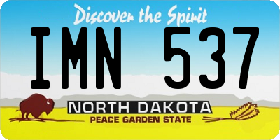 ND license plate IMN537