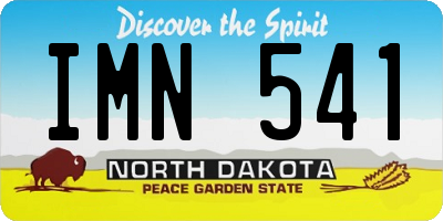 ND license plate IMN541