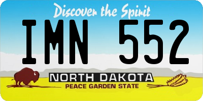 ND license plate IMN552