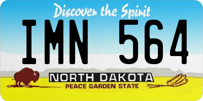 ND license plate IMN564