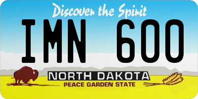 ND license plate IMN600
