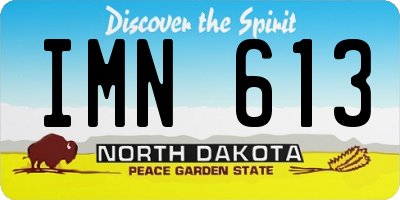 ND license plate IMN613