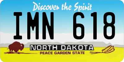 ND license plate IMN618