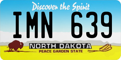 ND license plate IMN639