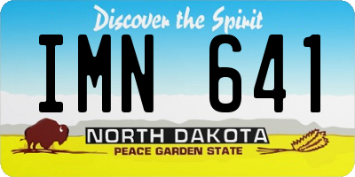 ND license plate IMN641