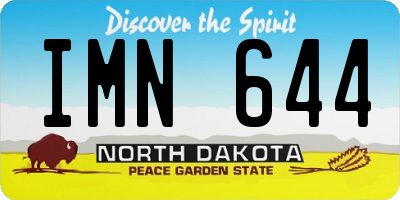 ND license plate IMN644