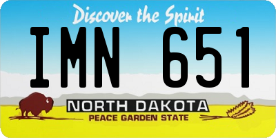 ND license plate IMN651