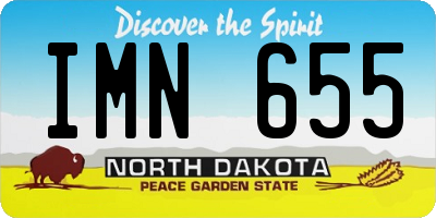 ND license plate IMN655