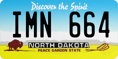 ND license plate IMN664