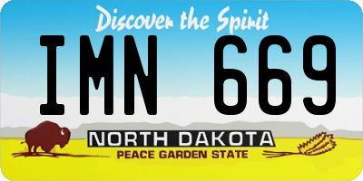 ND license plate IMN669