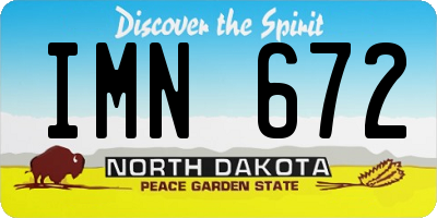 ND license plate IMN672