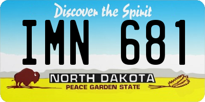 ND license plate IMN681