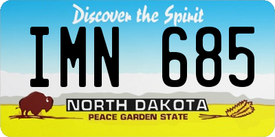 ND license plate IMN685