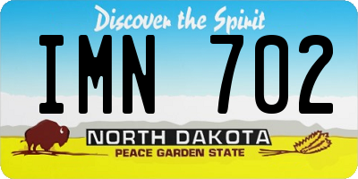 ND license plate IMN702