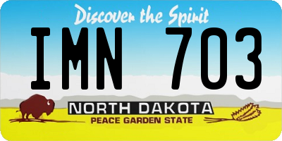 ND license plate IMN703