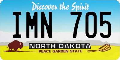 ND license plate IMN705