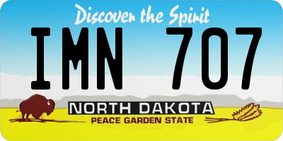 ND license plate IMN707