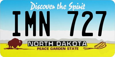 ND license plate IMN727