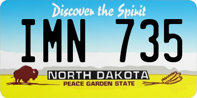 ND license plate IMN735